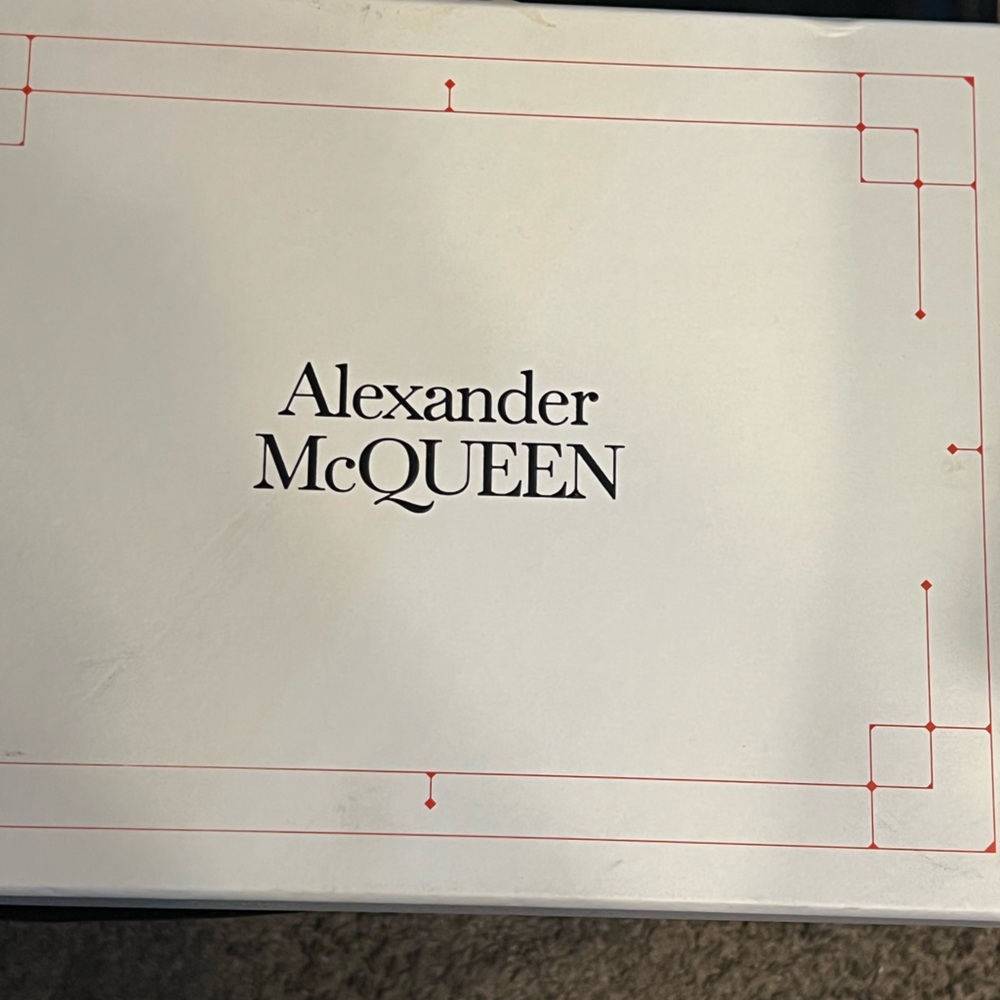 Alexander McQueen holographic oversized sneakers worn